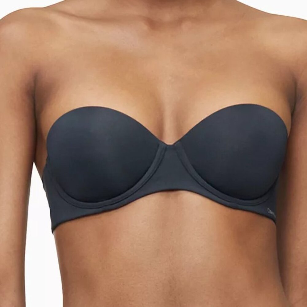 #601 Calvin Klein Underwear CK Push up Strapless Bra Black001 32B - Picture 5 of 5